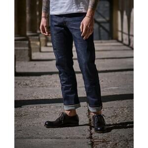 NAKED & FAMOUS Weird Guy Dirty Fade 14.5oz Japanese Selvedge Denim Jeans 30 $176